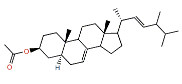24-Methyl-5a-cholesta-7,22-dien-3b-yl acetate